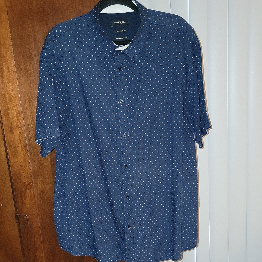 Kenneth Cole dark Blue Casual Button Down Shirt